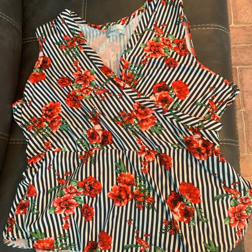 Plus size peplum top